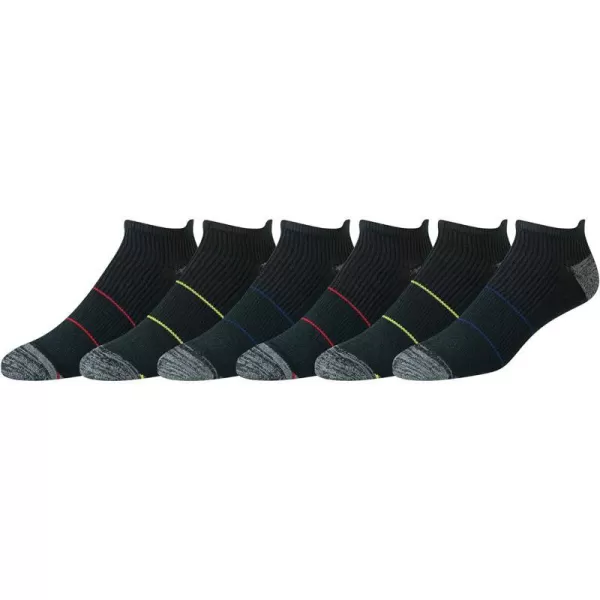 Amazon Essentials Mens Performance Zone Cushion Athletic Tab Socks 6 PairsBlack