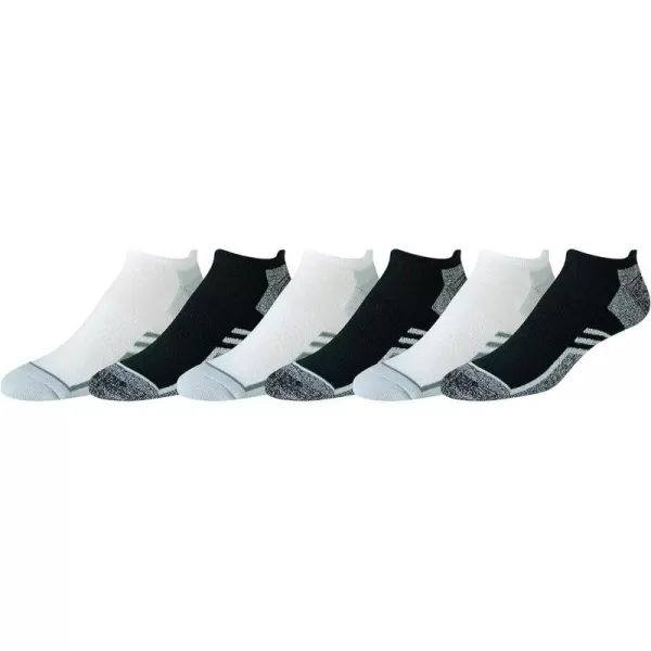 Amazon Essentials Mens Performance Zone Cushion Athletic Tab Socks 6 PairsBlackWhite