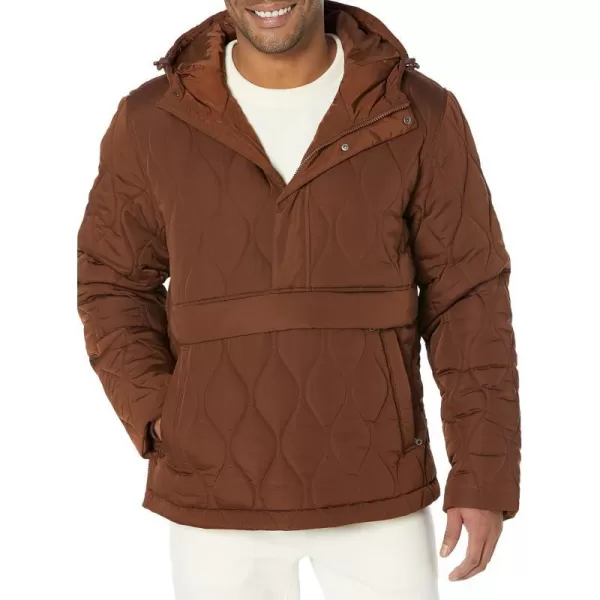 Amazon Essentials Mens Recycled Polyester Anorak PufferDeep Brown