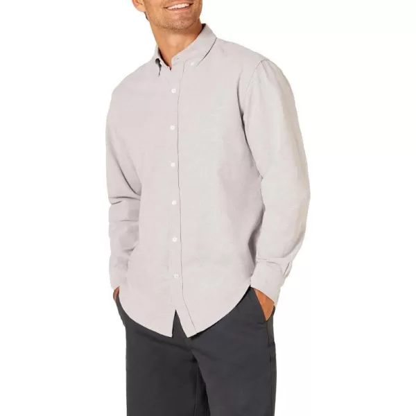 Amazon Essentials Mens RegularFit LongSleeve Oxford ShirtGrey