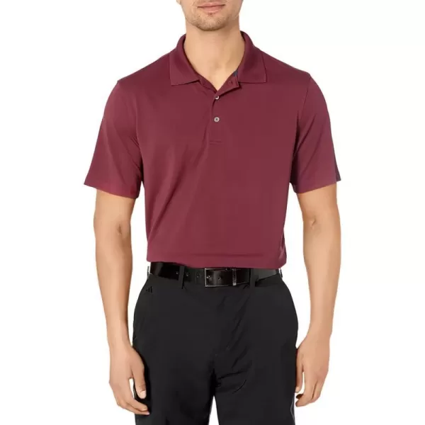 Amazon Essentials Mens RegularFit QuickDry Golf Polo Shirt Available in Big  TallDark Burgundy