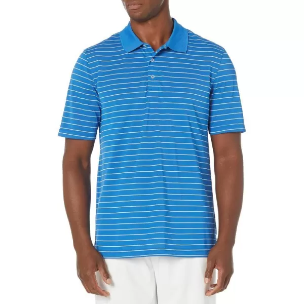 Amazon Essentials Mens RegularFit QuickDry Golf Polo Shirt Available in Big  TallRoyal Blue Stripe