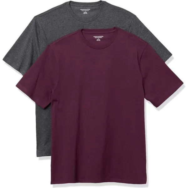 2 Charcoal Heather/Burgundy