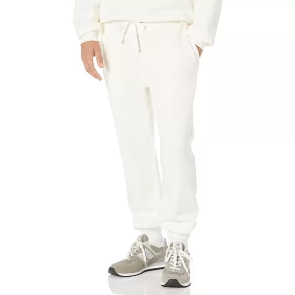 Amazon Essentials Mens RelaxedFit ClosedBottom Sweatpants Available in Big amp TallEggshell White