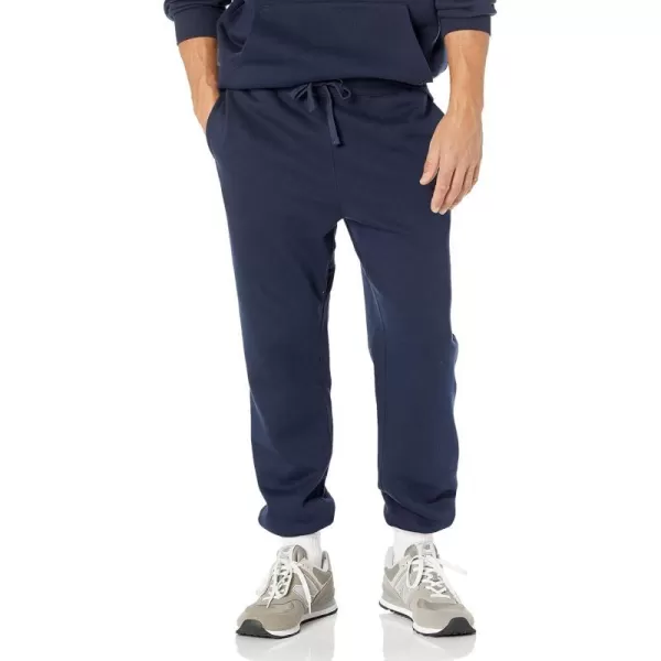 Amazon Essentials Mens RelaxedFit ClosedBottom Sweatpants Available in Big amp TallNavy