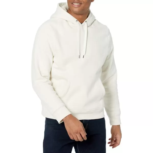 Amazon Essentials Mens SherpaLined Pullover Hoodie SweatshirtOffwhite