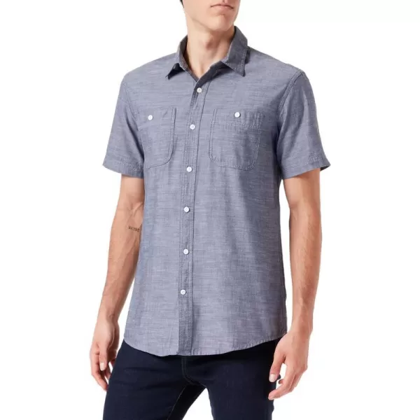 Amazon Essentials Mens ShortSleeve Chambray ShirtGrey