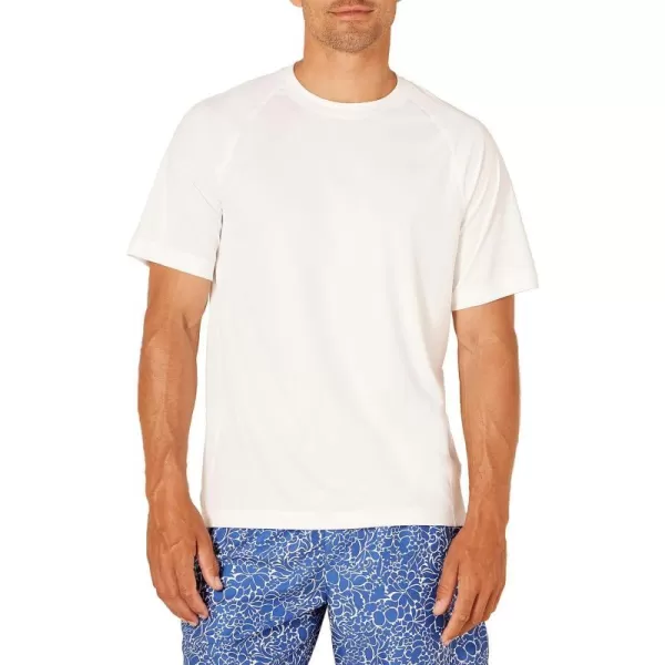 Amazon Essentials Mens ShortSleeve QuickDry UPF 50 Swim TeeWhite