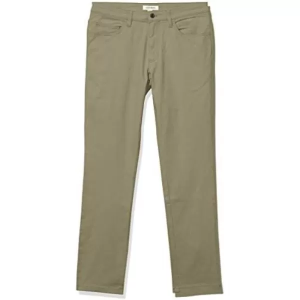 Amazon Essentials Mens SkinnyFit 5Pocket Comfort Stretch Chino Pant Previously GoodthreadsDark Olive