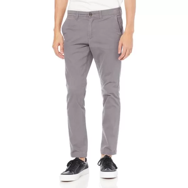 Amazon Essentials Mens SkinnyFit Casual Stretch Chino PantDark Grey