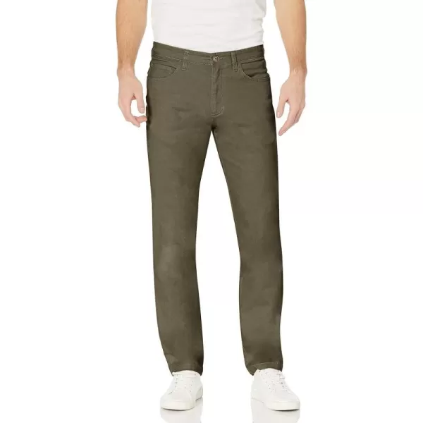 Amazon Essentials Mens SlimFit 5Pocket Comfort Stretch Chino Pant Previously GoodthreadsOlive