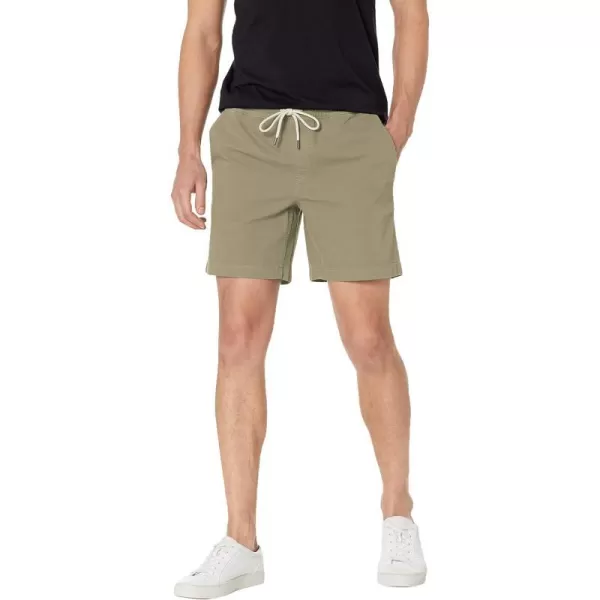 Amazon Essentials Mens SlimFit 7 Pullon Comfort Stretch Canvas Short Previously GoodthreadsOlive