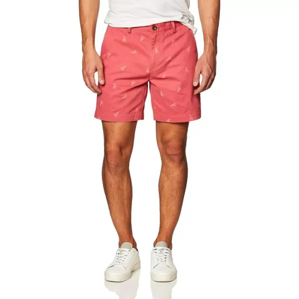 Amazon Essentials Mens SlimFit 9 ShortWashed Red Lobster