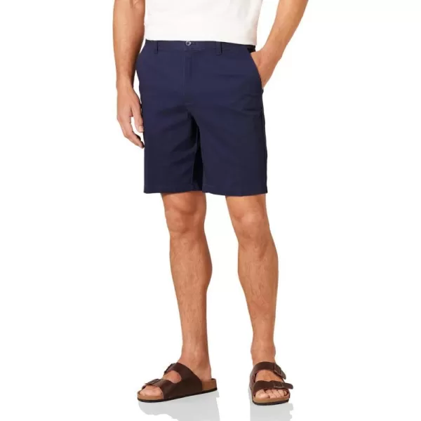 Amazon Essentials Mens SlimFit 9 Stretch Chino ShortNavy