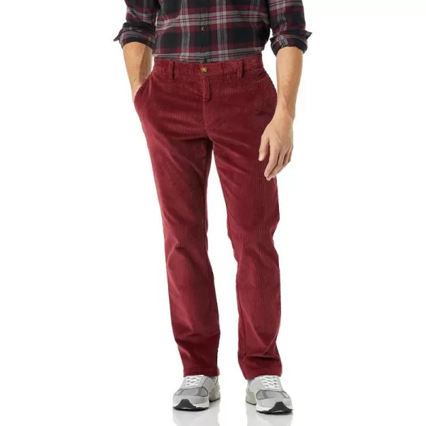 Amazon Essentials Mens SlimFit Corduroy Chino PantBurgundy