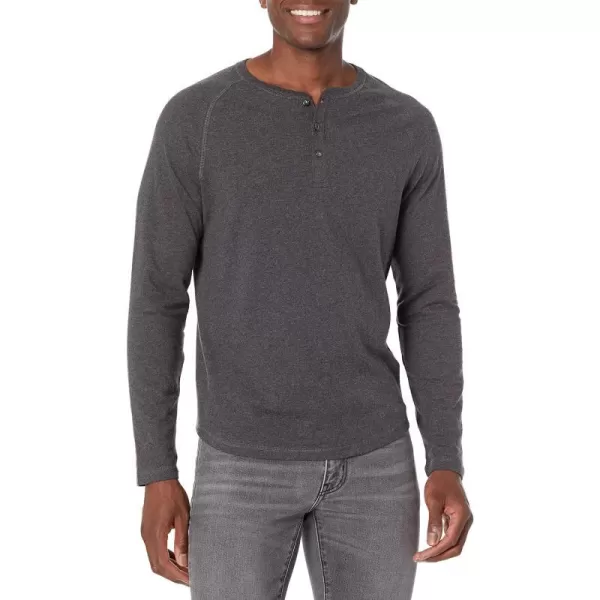 Amazon Essentials Mens SlimFit LongSleeve Henley ShirtCharcoal Heather