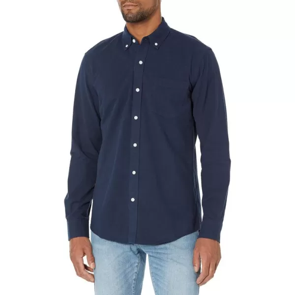 Amazon Essentials Mens SlimFit LongSleeve Pocket Oxford ShirtNavy