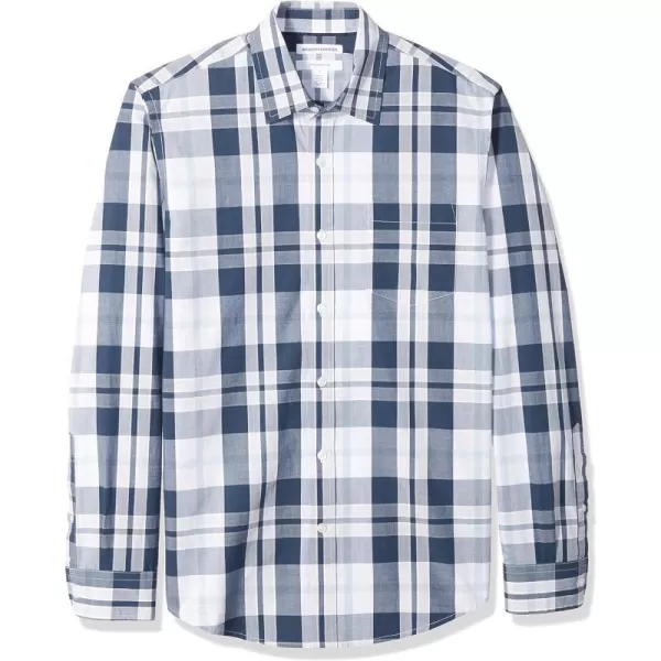 White/Navy, Large Plaid