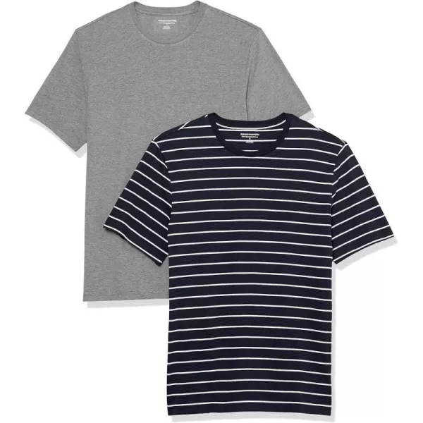 Grey Heather/Navy Stripe