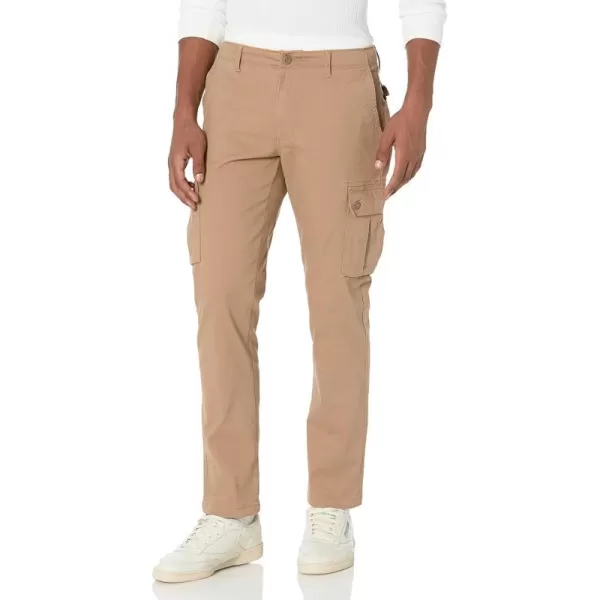 Amazon Essentials Mens SlimFit Stretch Cargo PantDark Khaki Brown