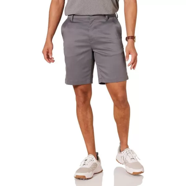 Amazon Essentials Mens SlimFit Stretch Golf ShortRecycled Polyester Blend Grey