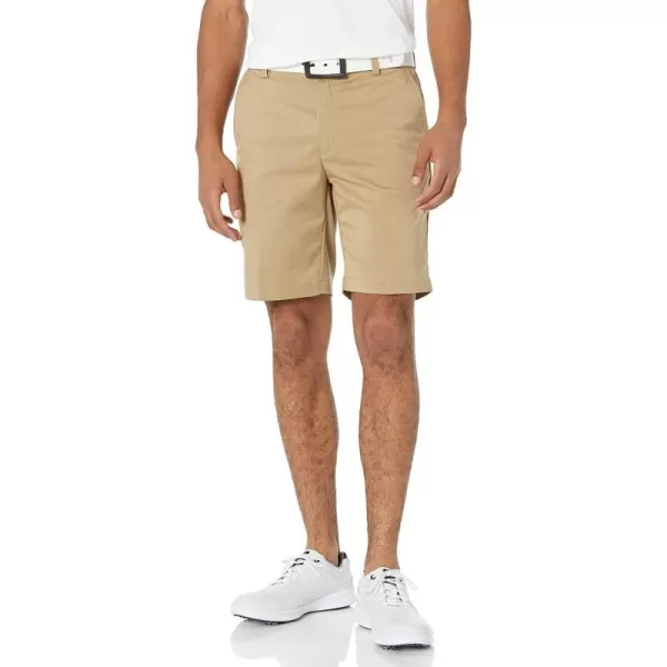 Amazon Essentials Mens SlimFit Stretch Golf ShortRecycled Polyester Blend Khaki Brown