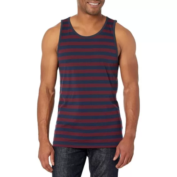 Amazon Essentials Mens SlimFit Tank TopBurgundyNavy