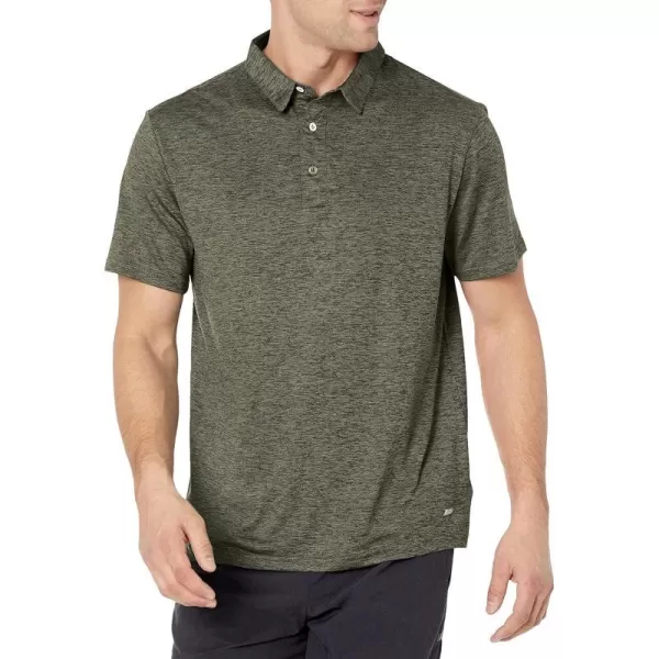 Amazon Essentials Mens SlimFit Tech Stretch Polo ShirtOlive Heather