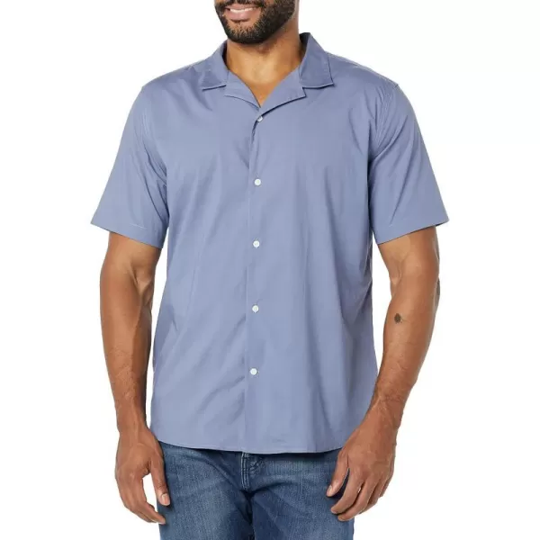 Amazon Essentials Mens SlimFit Vacation ShirtWashed Blue