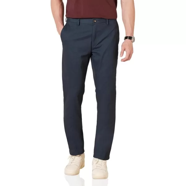 Amazon Essentials Mens SlimFit WrinkleResistant FlatFront Chino PantNavy