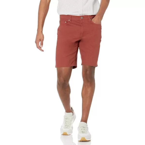 Amazon Essentials Mens Slimfit 9 Inseam Stretch 5Pocket ShortChestnut Brown