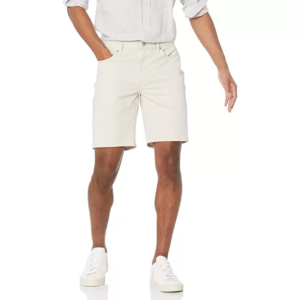 Amazon Essentials Mens Slimfit 9 Inseam Stretch 5Pocket ShortStone