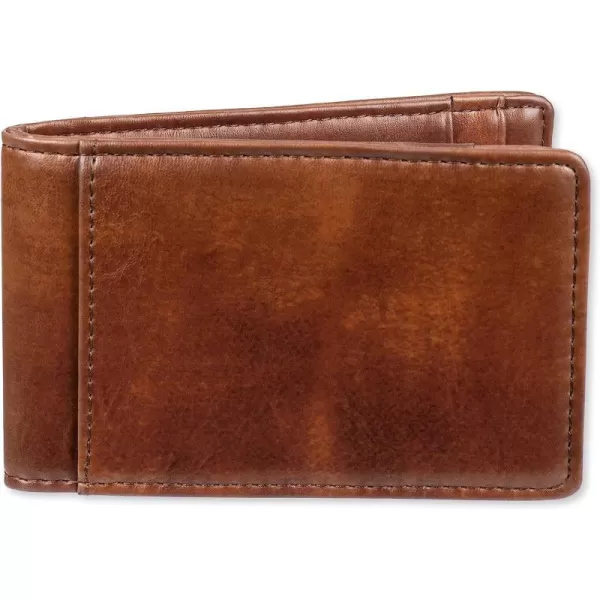 Amazon Essentials Mens Smart Wallet with Removable Money ClipChestnut Brown