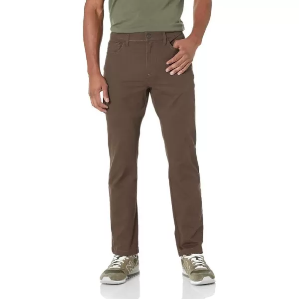 Amazon Essentials Mens StraightFit 5Pocket Comfort Stretch Chino Pant Previously GoodthreadsBrown