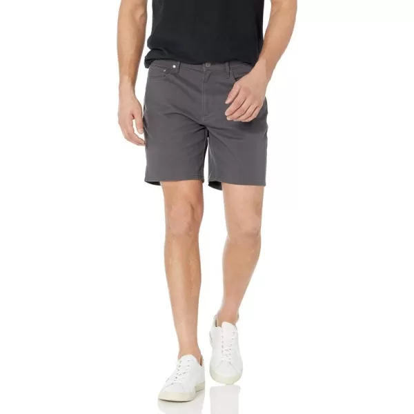 Amazon Essentials Mens StraightFit 7 Inseam Stretch 5Pocket ShortsDark Grey