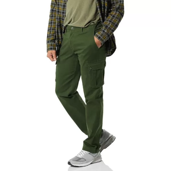 Amazon Essentials Mens StraightFit Stretch Cargo Pant Available in Big amp TallDark Olive