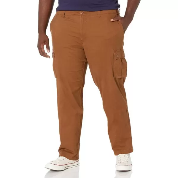 Amazon Essentials Mens StraightFit Stretch Cargo Pant Available in Big amp TallLight Brown