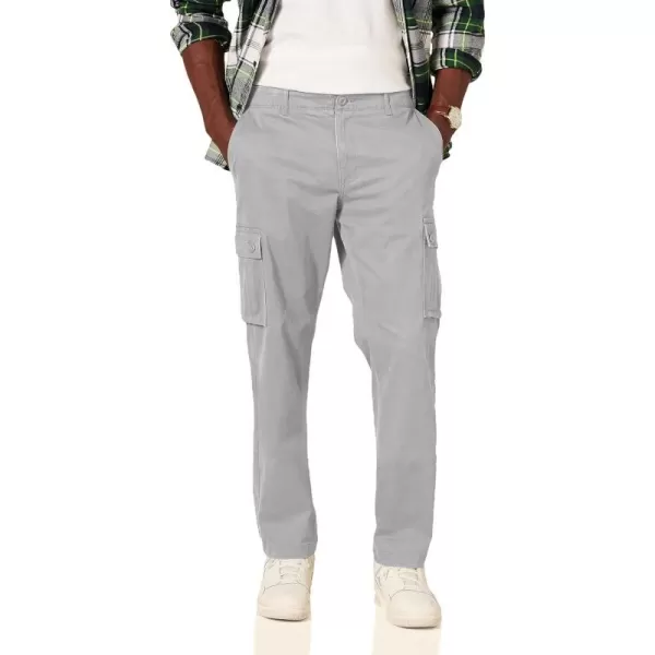 Amazon Essentials Mens StraightFit Stretch Cargo Pant Available in Big amp TallLight Grey