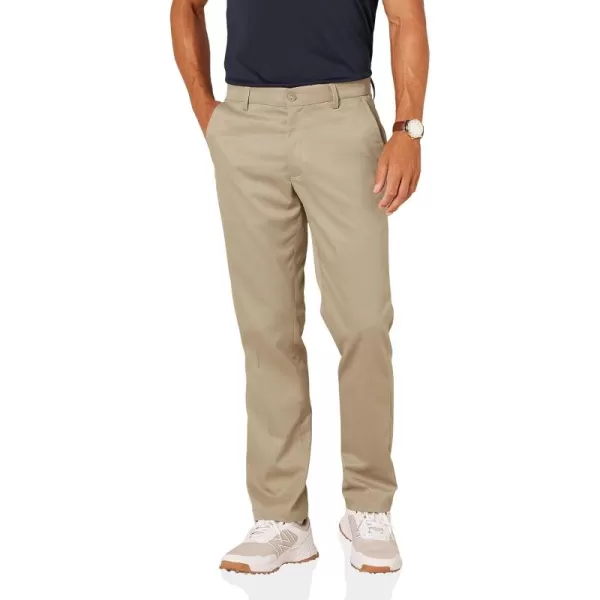 Amazon Essentials Mens StraightFit Stretch Golf PantKhaki Brown