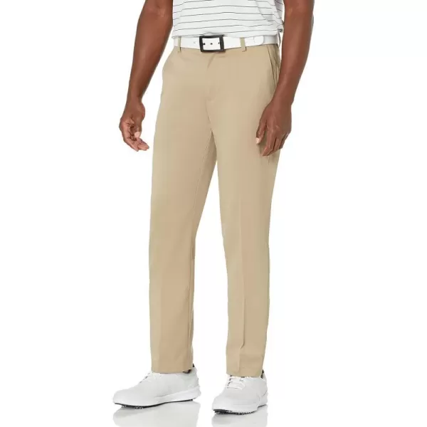 Amazon Essentials Mens StraightFit Stretch Golf PantPolyester Blend Khaki Brown