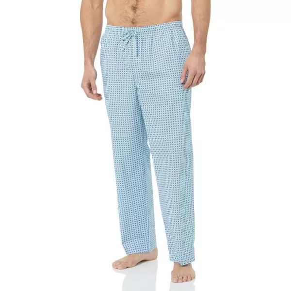 Amazon Essentials Mens StraightFit Woven Pajama PantBlue Geo Print