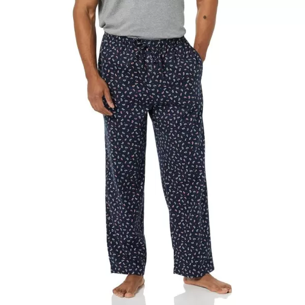 Amazon Essentials Mens StraightFit Woven Pajama PantNavy Paisley