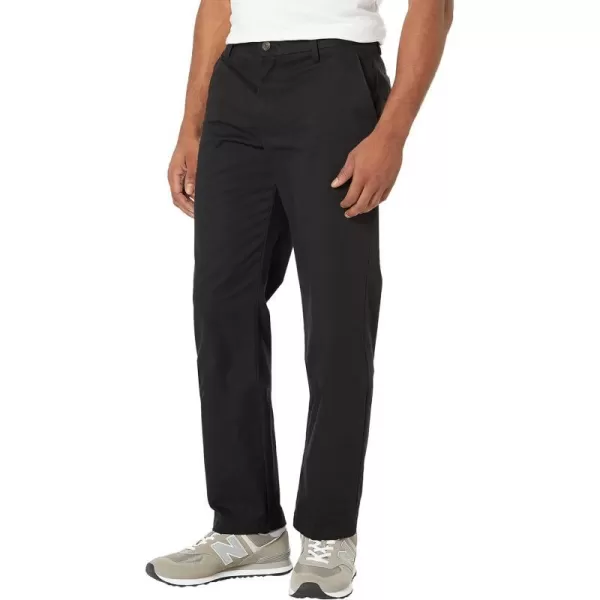 Amazon Essentials Mens StraightFit WrinkleResistant FlatFront Chino PantBlack