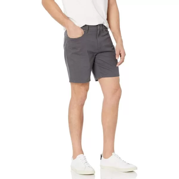 Amazon Essentials Mens Straightfit 9 Inseam Stretch 5Pocket ShortDark Grey