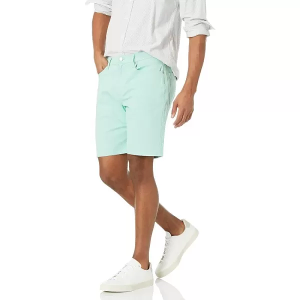 Amazon Essentials Mens Straightfit 9 Inseam Stretch 5Pocket ShortMint Green