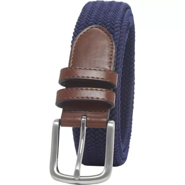 Amazon Essentials Mens Stretch Woven Braid BeltNavy