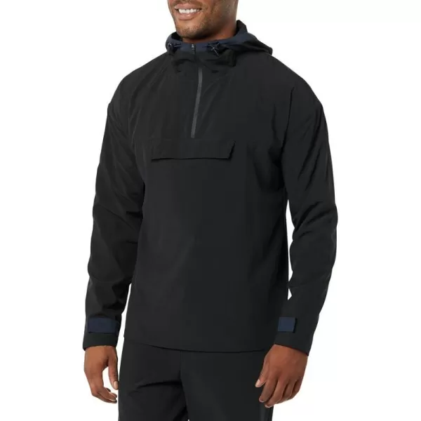 Amazon Essentials Mens Stretch Woven Colorblock JacketBlack