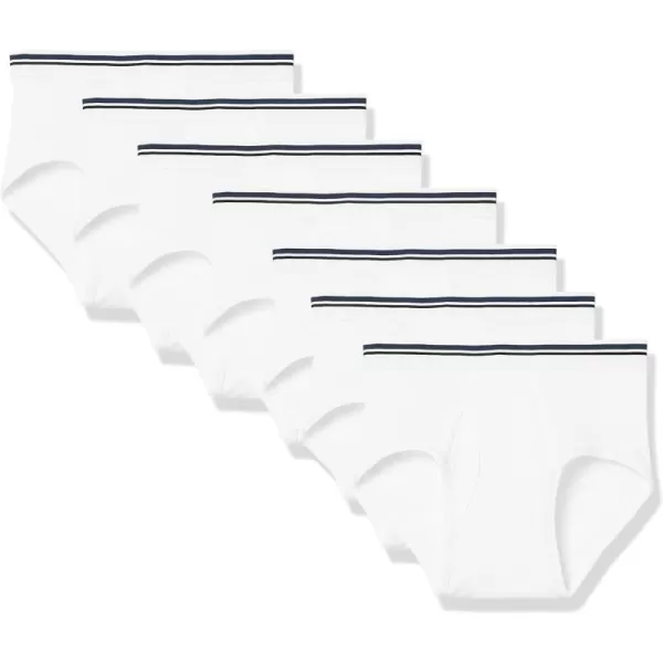 Amazon Essentials Mens TagFree Cotton Briefs Pack of 7White