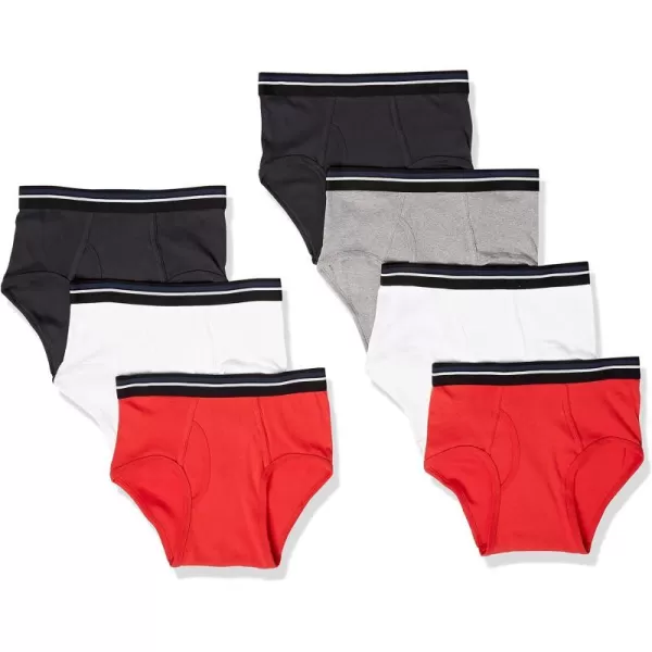 Amazon Essentials Mens TagFree Cotton Briefs Pack of 7WhiteGreyRed