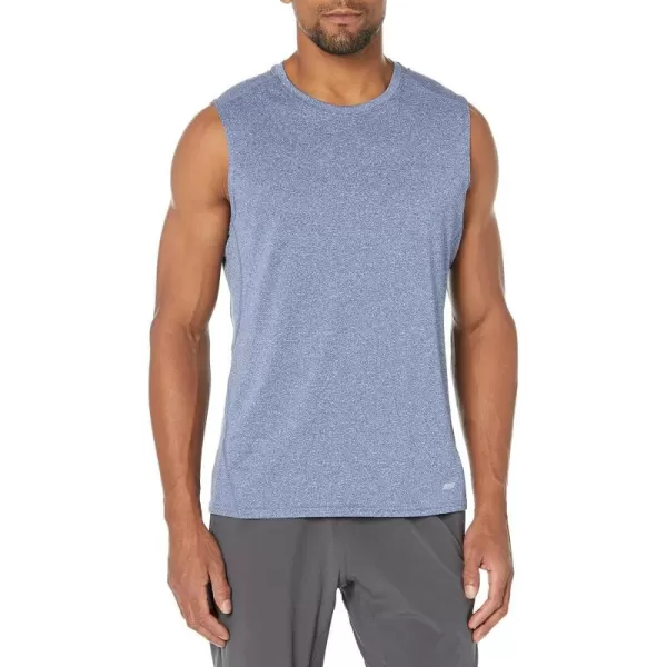 Amazon Essentials Mens Tech Stretch Muscle ShirtBlue Heather